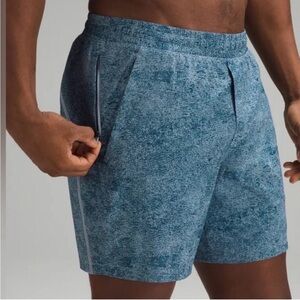 Men's Heathered Blue Athletic Shorts